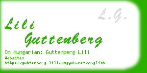 lili guttenberg business card